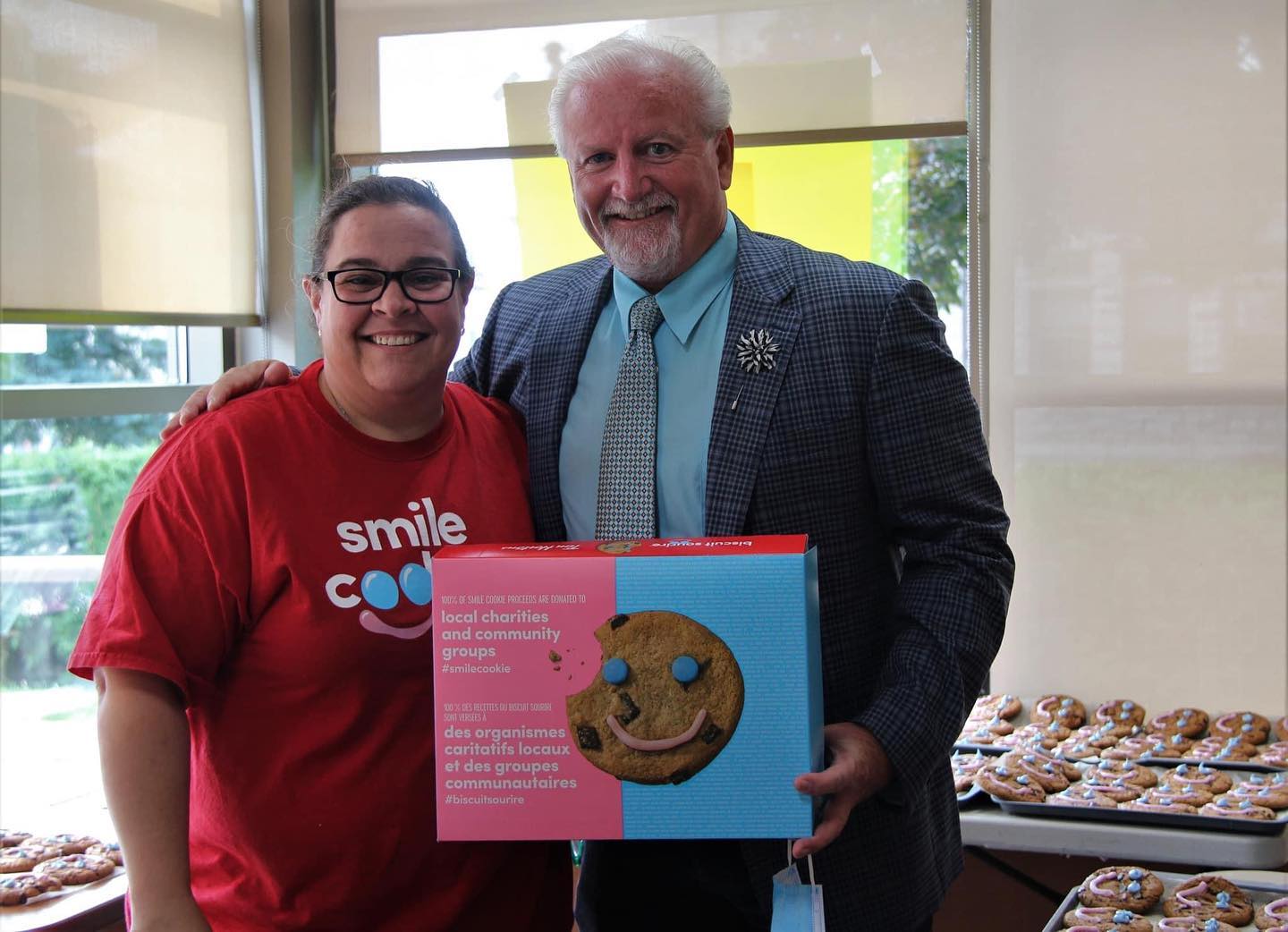 SMILE COOKIES - Support a great cause and buy your cookies at St. Marys Tim Hortons this week! That’s our very own Board Member and Billet Mom Shari-Ann McHardy with HPHA CEO Andrew Williams #SmileCookies @stmaryshealthcarefoundation