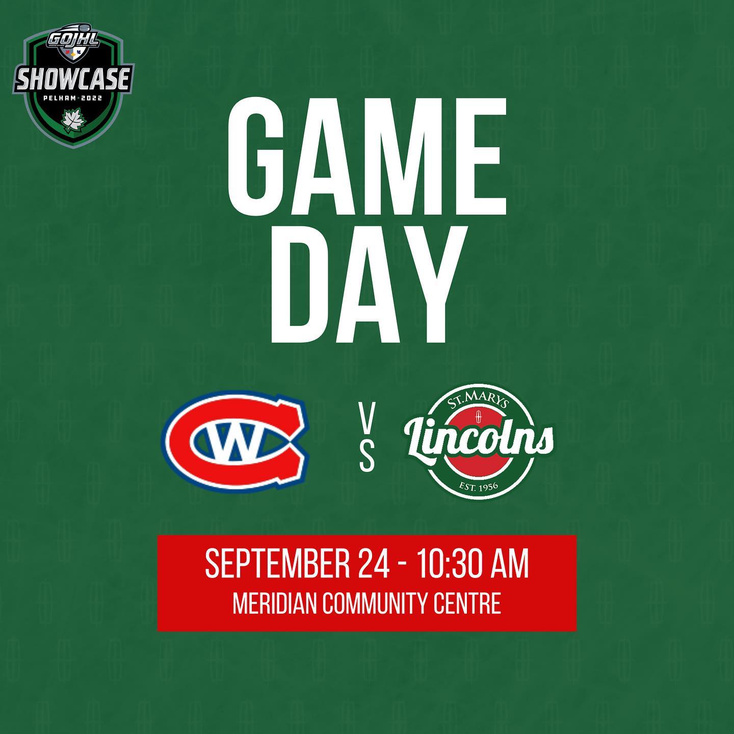 GAME DAY - Lincs face the Welland Jr Canadians today at the GOJHL Showcase! Listen live with St. Marys Radio #GoLincsGo