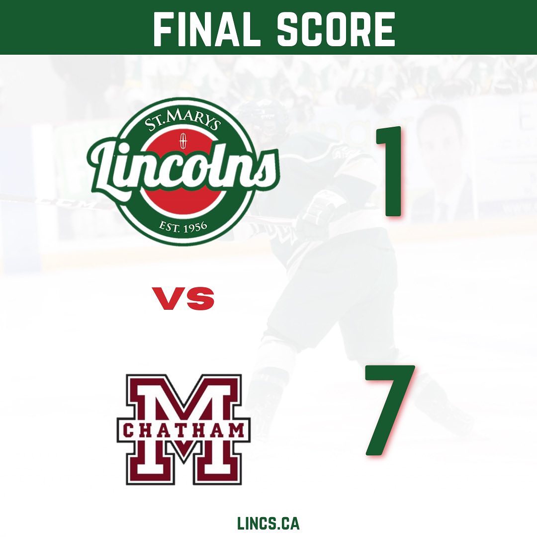 The winning streak stops at 8 games as the Lincs fall to the Maroons. Captain Mulder fires the lone marker.