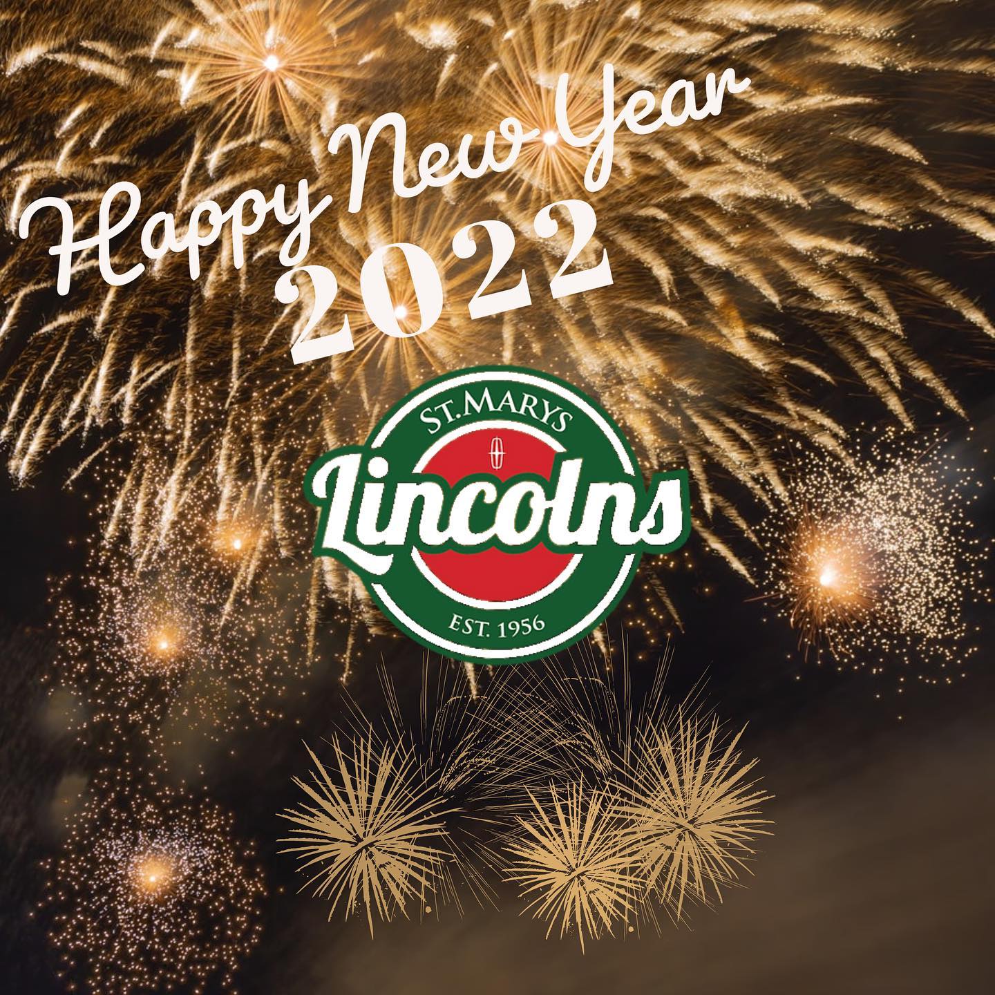 Wishing everyone a Happy New Year from your St. Marys Lincolns! #Stonetown #WeAreLincolns