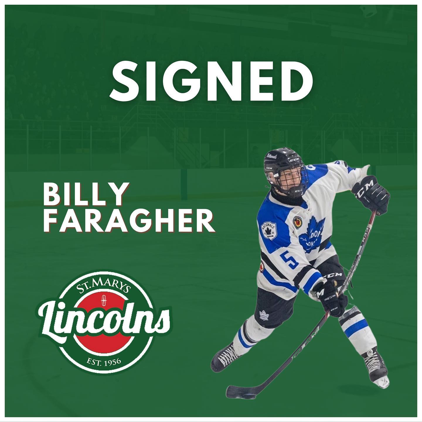 SIGNED - The Lincs have locked in Free Agent, Billy Faragher! The 19 year old blueliner previously suited up for the Nationals in the 2019-20 season. Welcome to the Stonetown! @billlyfaragher