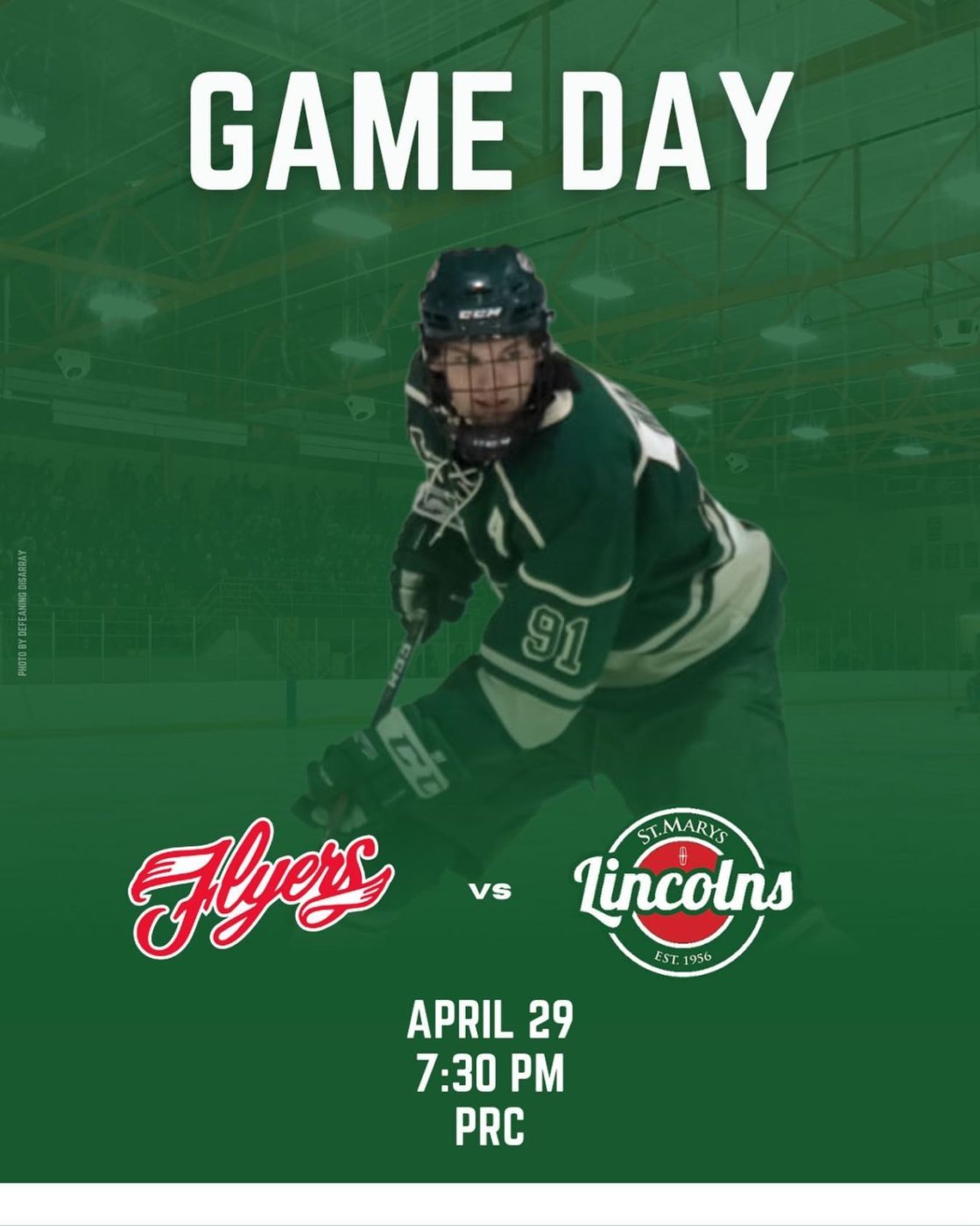 GAME DAY - Lincs host the Leamington Flyers tonight for game 6 of the Western Conference Semi-Finals! Bring the noise and let’s pack the PRC for the biggest game of the year #GoLincsGo