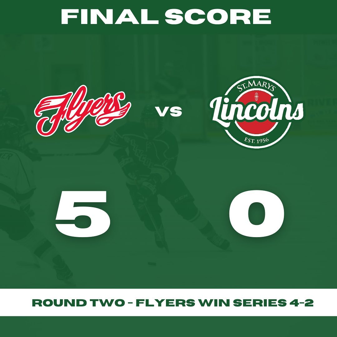 The Lincs lose game 6 to the Flyers. Best of luck to the Leamington Flyers in the Western Conference Finals against the Chatham Maroons. Thank you to all of our fans, sponsors and volunteers who rode this journey with us #WeAreLincolns