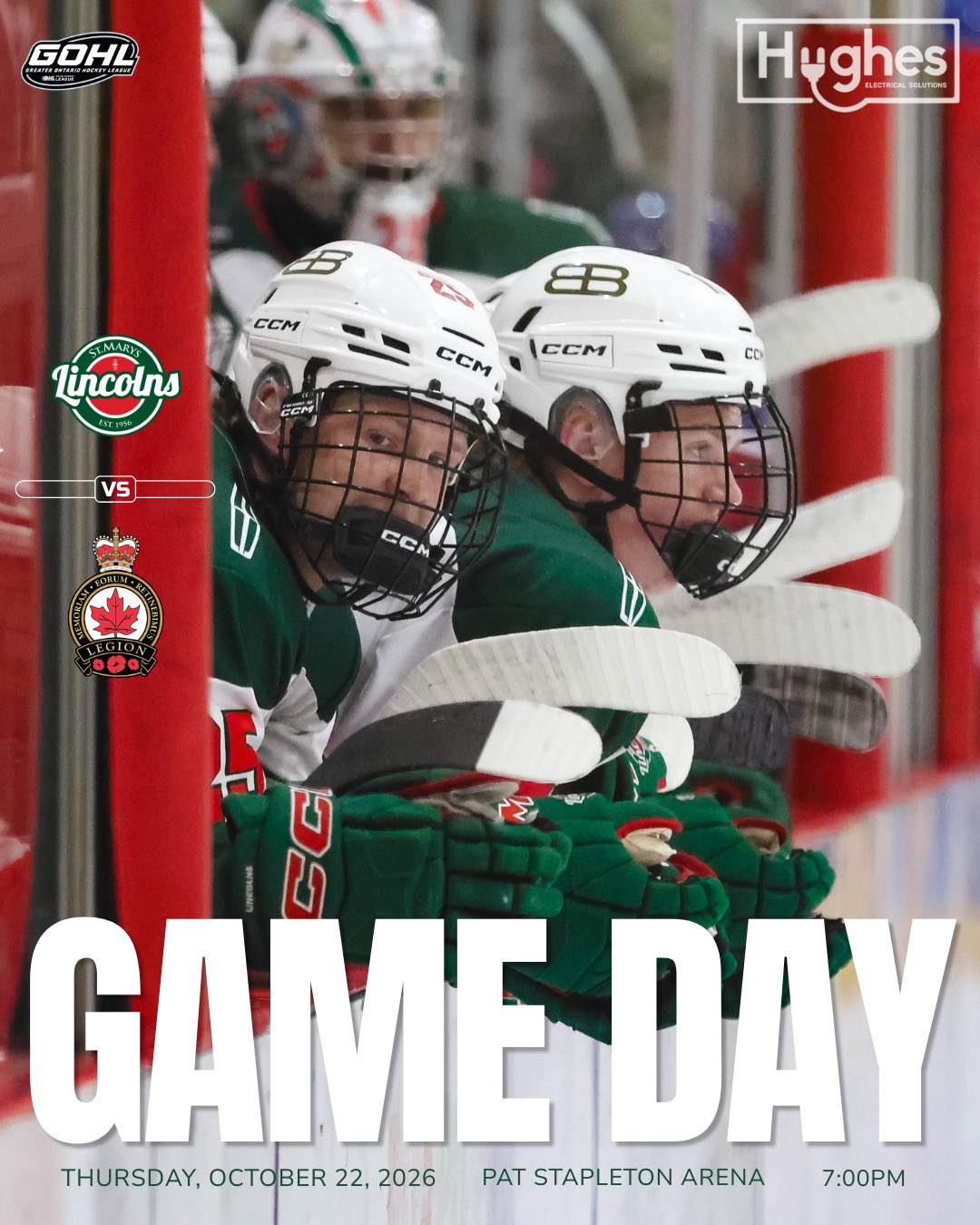GAME DAY 🚌💨

The Lincs hit the road today for a matchup against the Sarnia Legionnaires!

🕚 7:00PM
📍 Pat Stapleton Arena

Brought to you by @hugheselectricalsolutions 

Sarnia a bit too far? 
Listen 📻St. Marys Radio
Watch 📺 FloHockey

📸 @charisandhercamera 

GO LINCS GO